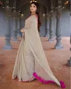 Pop Emb By Aab Golden Soft Tissue Fancy Saree Suppliers In India